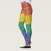 Rainbow Sequin Glitter Kijk naar Stripes Pride Leggings (Links)