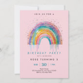 Rainbow Sequin Party Kaart (Voorkant)