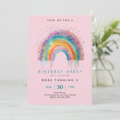 Rainbow Sequin Party Kaart (Staand voorkant)