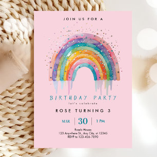 Rainbow Sequin Party Kaart