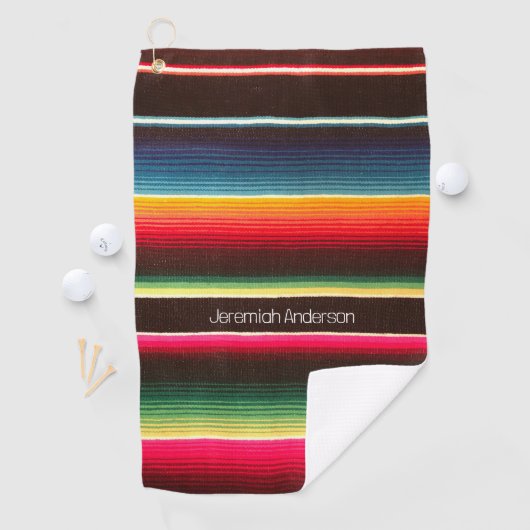 Rainbow Serape gepersonaliseerd Golfhanddoek (Insitu)