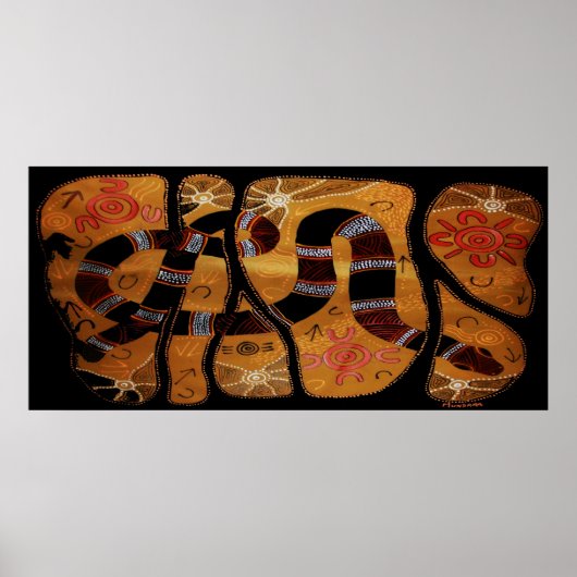 Rainbow Serpent Dreaming Poster (Voorkant)