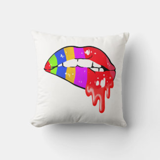 Rainbow Sexy Lips Kussen