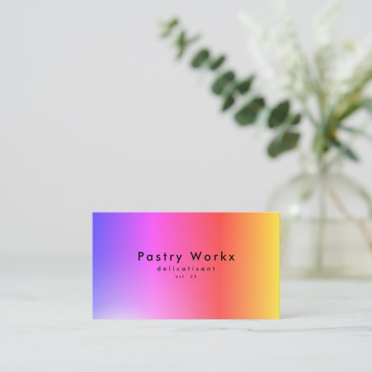 Rainbow Shaded Elegant Gradient Ombre Visitekaartje (Staand voorkant)