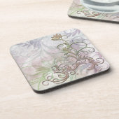 Rainbow Shaded Floral Corkback Onderzetter Sets (Linkerzijde)
