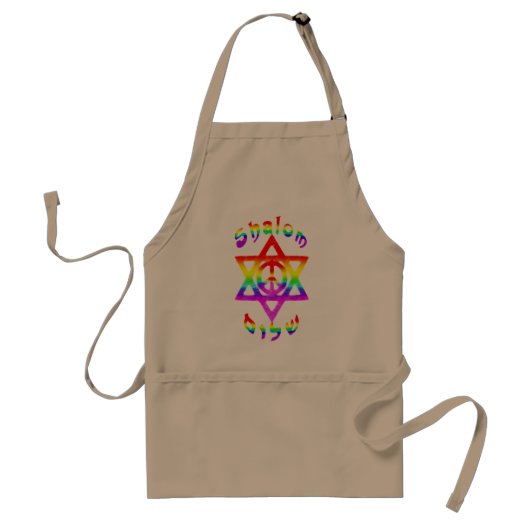 Rainbow Shalom Aprons Standaard Schort (Voorkant)