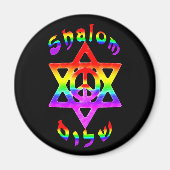 Rainbow Shalom magneten (Voorkant)
