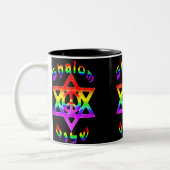 Rainbow Shalom-Mokken Tweekleurige Koffiemok (Links)