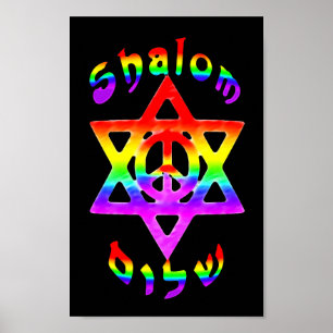 Rainbow Shalom-Poster Poster