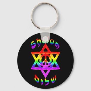 Rainbow Shalom-Sleutelhanger Sleutelhanger