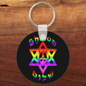 Rainbow Shalom-Sleutelhanger Sleutelhanger (Voorkant)