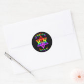 Rainbow Shalom-Stickers Ronde Sticker (Envelop)