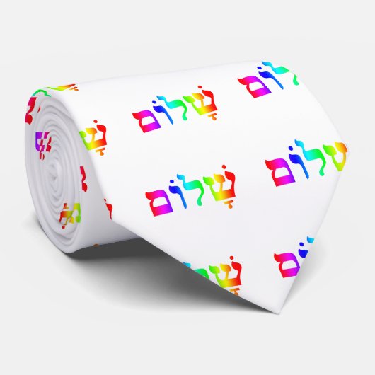 Rainbow Shalom Stropdas (Opgerold)