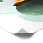 Rainbow Shamrock Lucky One eerste verjaardagsfeest Poster (Hoek)