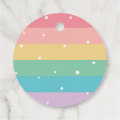 Rainbow & Shamrock Lucky One First Birthday Bedankjes Labels (Achterkant)