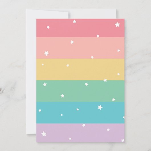 Rainbow & Shamrock Lucky One First Birthday Kaart (Achterkant)