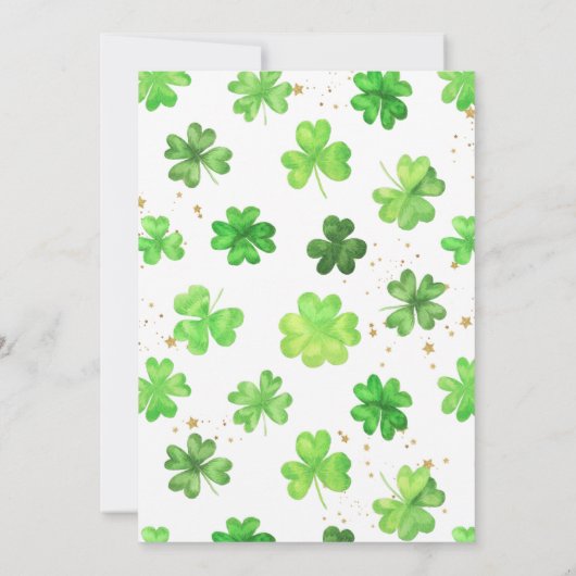 Rainbow Shamrock Pot of Gold Kids Birthday Kaart (Achterkant)