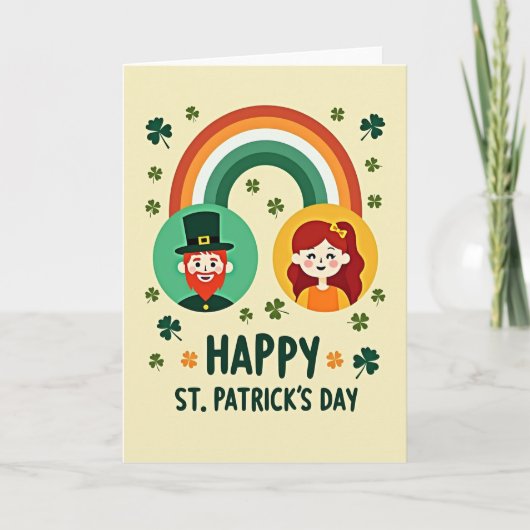 Rainbow Shamrock Textuur Kaart (Voorkant)