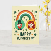 Rainbow Shamrock Textuur Kaart (Gele Bloem)