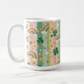 Rainbow Shamrocks Irish Pastel Lucky Pink Green  Koffiemok (Links)
