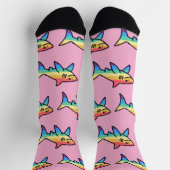Rainbow Shark Pride - Kawaii Nautical LGBTQ+ Sokken (Top)