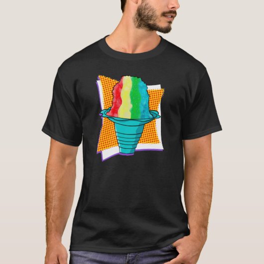Rainbow Shaved Ice Hawaiian Shave Ice Snow Cone T-shirt (Voorkant)
