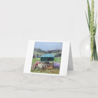 Rainbow Sheep blank cards Bedankkaart