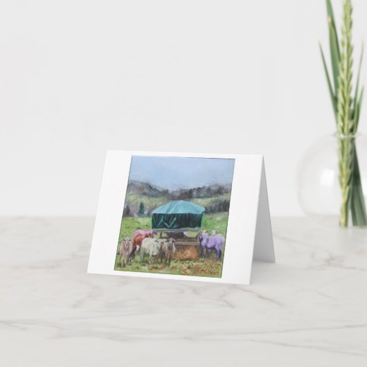 Rainbow Sheep blank cards Bedankkaart (Voorkant)