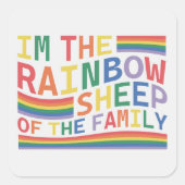 Rainbow Sheep LGBT Sticker (Voorkant)