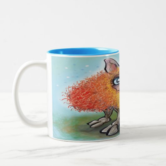 Rainbow Sheep Two-Tone Coffee Mok (Links)