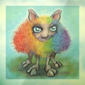 Rainbow Sheep Window Cling Raamsticker (Vel 3)