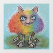 Rainbow Sheep Window Cling Raamsticker (Vel)