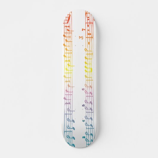 Rainbow Sheet Music Skateboard (Voorkant)