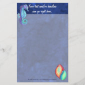 Rainbow Shell en Zee Horse Stationery Briefpapier (Voorkant)