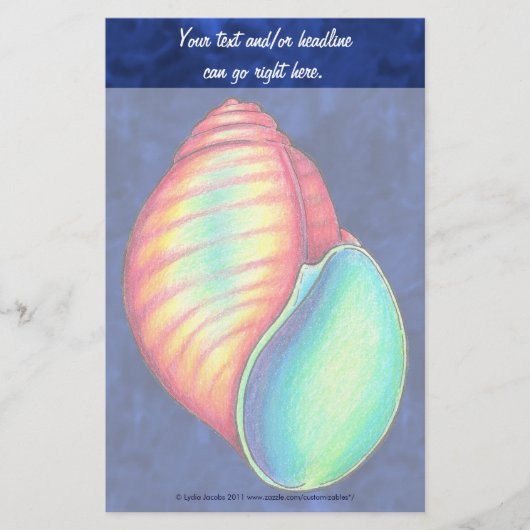 Rainbow Shell Stationery Briefpapier (Voorkant)