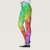 Rainbow Shellfish Patroon Leggings (Links)