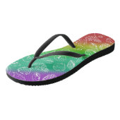 Rainbow Shellfish Patroon Teenslippers (Schuin)