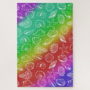 Rainbow Shellfish Pattern 20 x 30 inch Legpuzzel