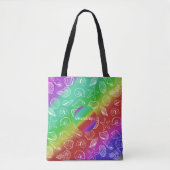 Rainbow Shellfish Pattern Add Name All Over Print Tote Bag (Voorkant)
