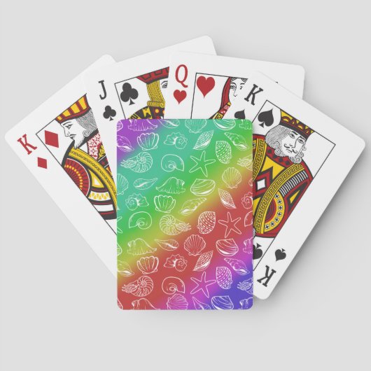 Rainbow Shellfish Pattern-speelkaarten Pokerkaarten (Achterkant)