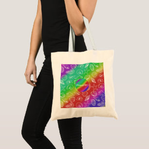 Rainbow Shellfish Pattern Voeg naam toe Tote Bag