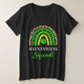 Rainbow Shenanigans Squad St Patricks Day Grote Maat T-shirt (Design voorkant)