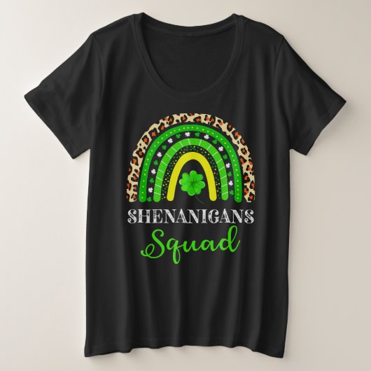 Rainbow Shenanigans Squad St Patricks Day Grote Maat T-shirt (Design voorkant)