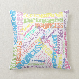 Rainbow Sherbert Color Fonts in any Name Pillow Kussen