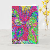 Rainbow Sherbert Foiled Wenskaart Kaart (Gele Bloem)