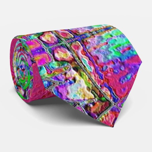 Rainbow Sherbert Stropdas (Opgerold)