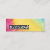 Rainbow Sherbet Artistic QR Code Stick Kaart Mini Visitekaartje (Voorkant)