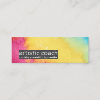 Rainbow Sherbet Artistic QR Code Stick Kaart Mini Visitekaartje