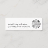 Rainbow Sherbet Artistic QR Code Stick Kaart Mini Visitekaartje (Achterkant)