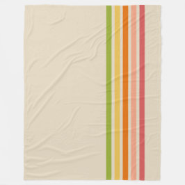 Rainbow Sherbet gestreept Fleece Deken